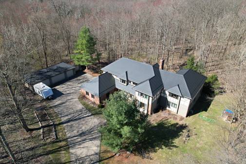 metal roofing aerial view