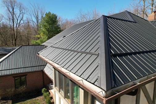 metal roofing aerial view