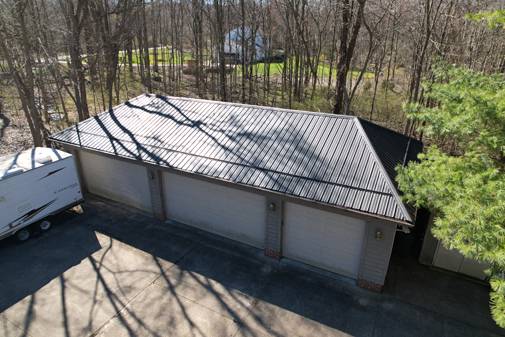 metal roofing aerial view