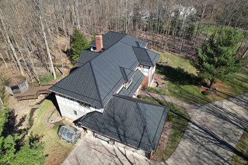 metal roofing aerial view