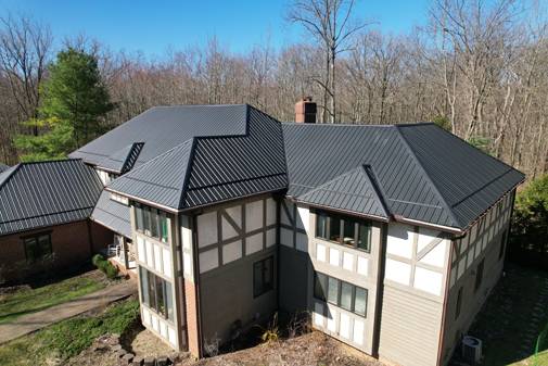 metal roofing aerial view